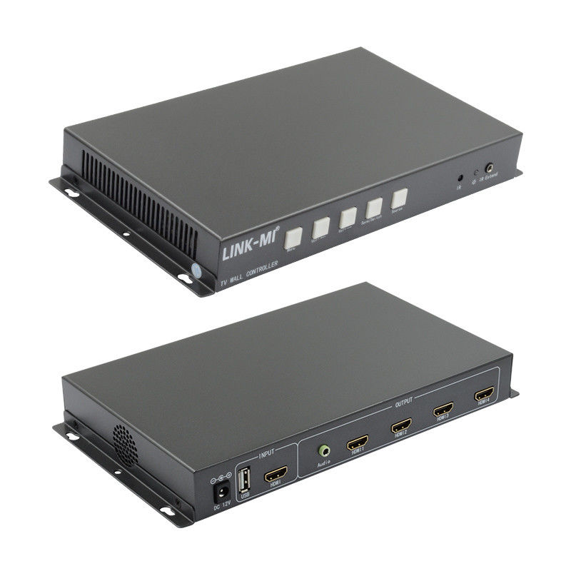 2X2 Video Wall Controller Ondersteuning HDMI USB Signal Input 1080P Voor reclame