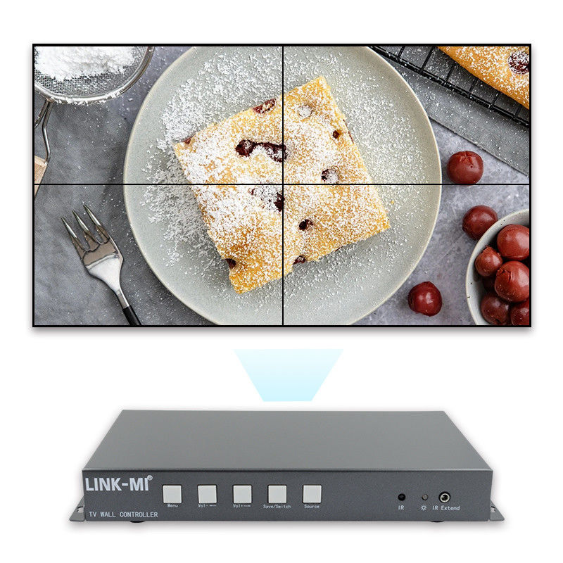 2X2 Video Wall Controller Ondersteuning HDMI USB Signal Input 1080P Voor reclame