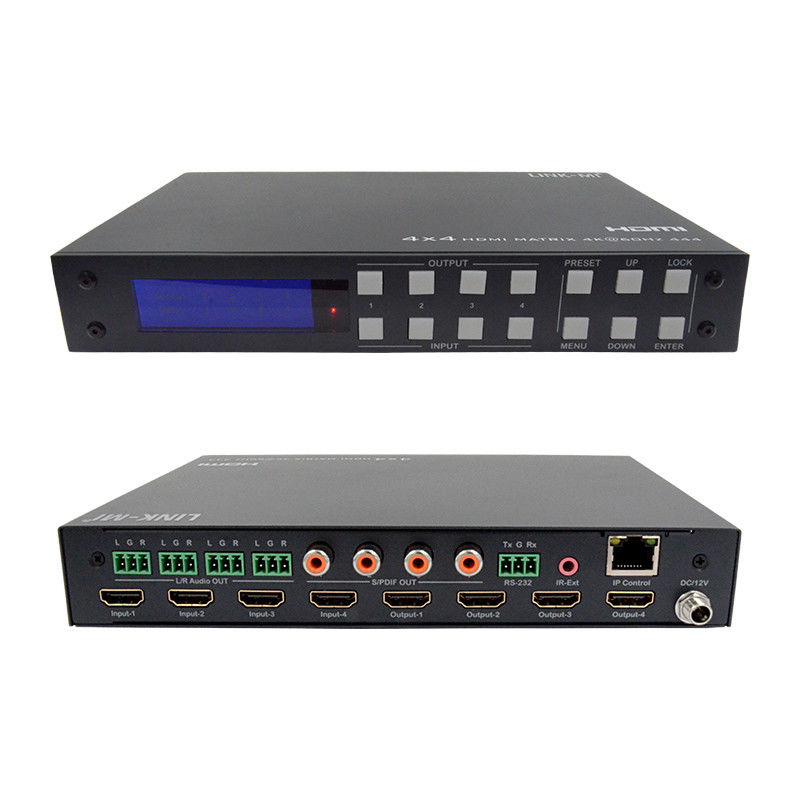 4K Hdmi Matrix / Hd Hdmi Splitter Switcher met Black Silkscreen Panel en DTS Audio Format Support