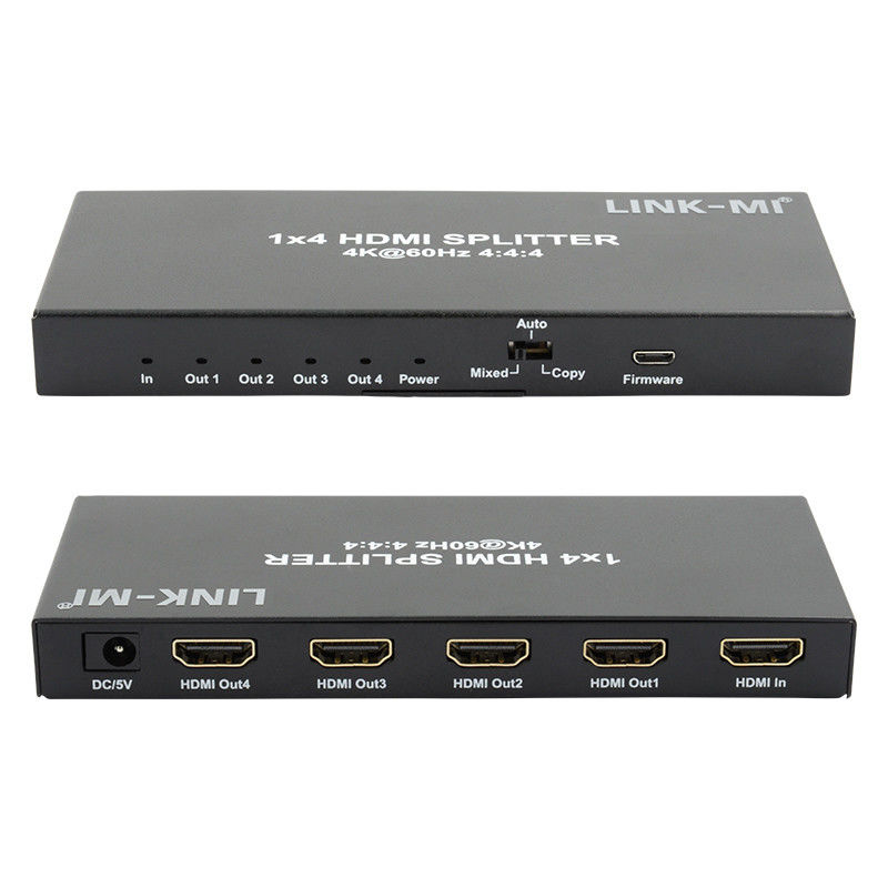 HDMI 2.0 HDMI Extender Splitter 60Hz 1x4 Ondersteuning 3D 18G HDR 1 In 4 Out AV Splitter