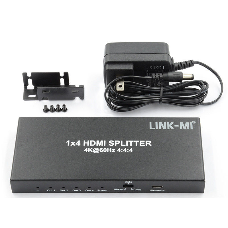 HDMI 2.0 HDMI Extender Splitter 60Hz 1x4 Ondersteuning 3D 18G HDR 1 In 4 Out AV Splitter