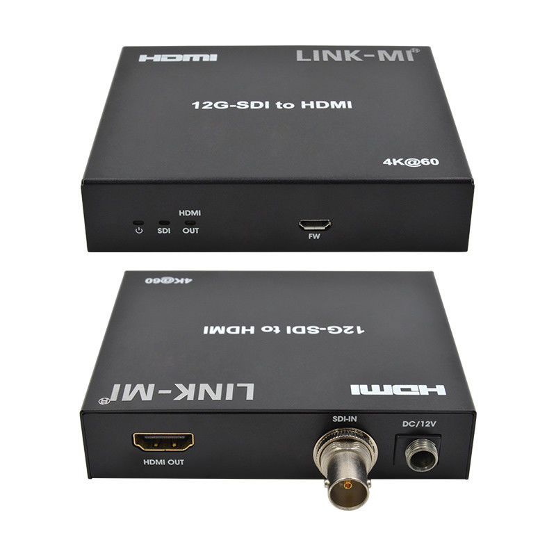 12G 6G 3G SDI naar HDMI Video Converter Ondersteuning YUV4:22 max 120 m