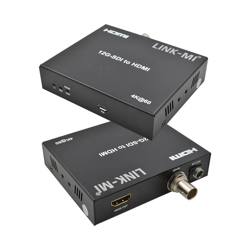 12G 6G 3G SDI naar HDMI Video Converter Ondersteuning YUV4:22 max 120 m