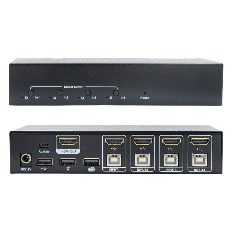 4 poorten KVM Switch HDMI 4K 30Hz Hot Keys Automatisch schakelen Geen vertraging USB Switch