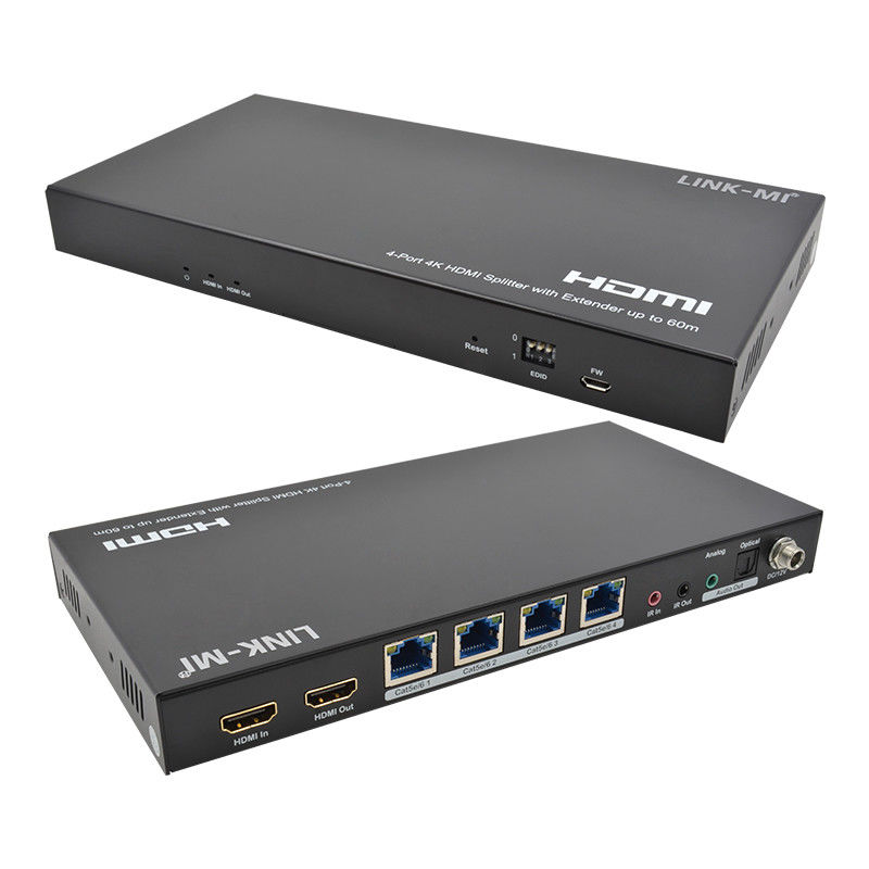 1x4 4K draadloos HDMI Splitter Extender Ondersteuning 60m 4K@60Hz AV Splitter Over RJ45