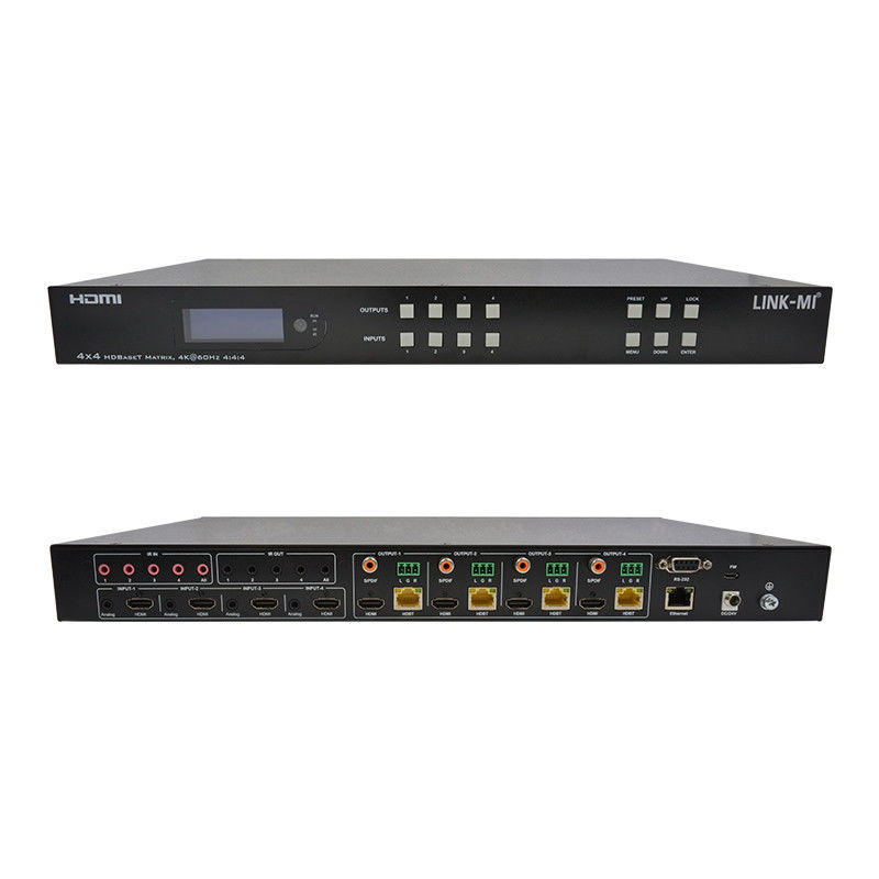 70m 4x4 HDMI Audio Matrix Switch met 4 HDMI Loop Out voor 4 Port Video Switch