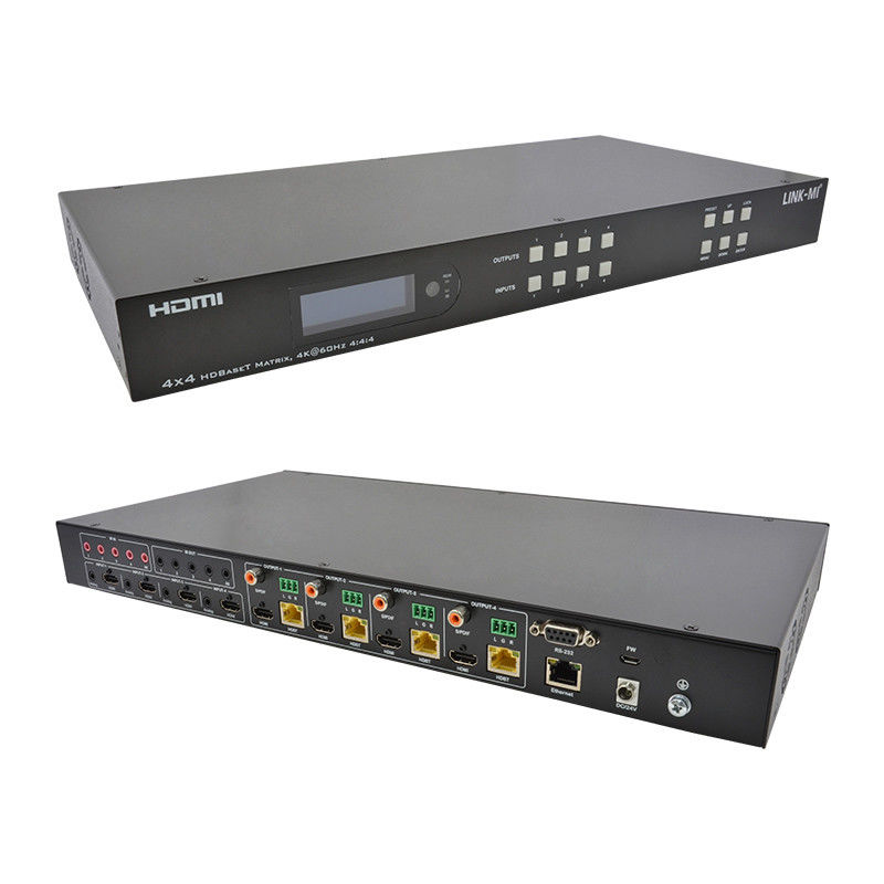 70m 4x4 HDMI Audio Matrix Switch met 4 HDMI Loop Out voor 4 Port Video Switch
