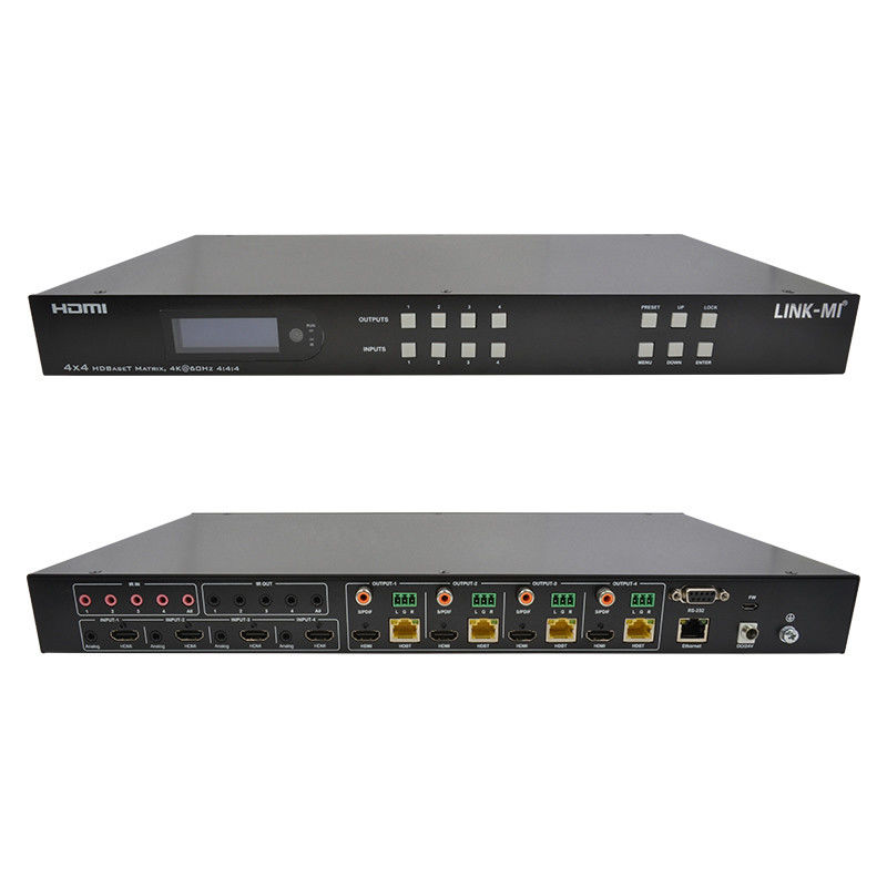 70m 4x4 HDMI Audio Matrix Switch met 4 HDMI Loop Out voor 4 Port Video Switch