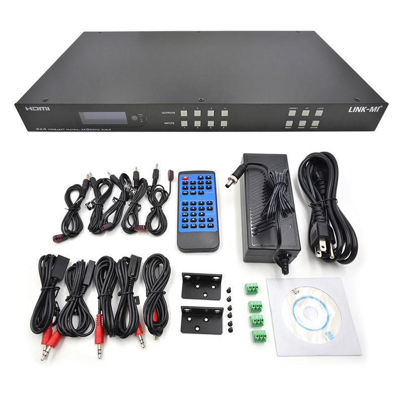 70m 4x4 HDMI Audio Matrix Switch met 4 HDMI Loop Out voor 4 Port Video Switch