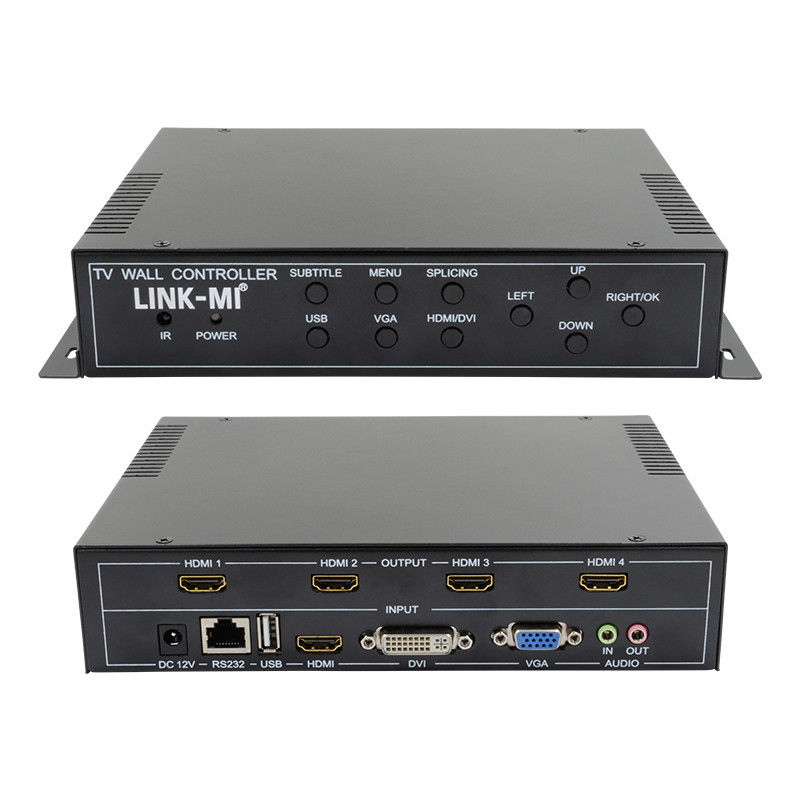 2X2 HDMI Video Wall Controller Ondersteuning 1X4 1X3 1X2 TV Splicing Box voor 4 schermen