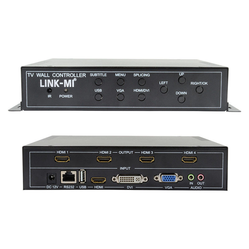 2X2 HDMI Video Wall Controller Ondersteuning 1X4 1X3 1X2 TV Splicing Box voor 4 schermen