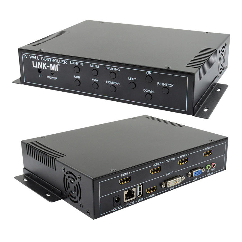 2X2 HDMI Video Wall Controller Ondersteuning 1X4 1X3 1X2 TV Splicing Box voor 4 schermen