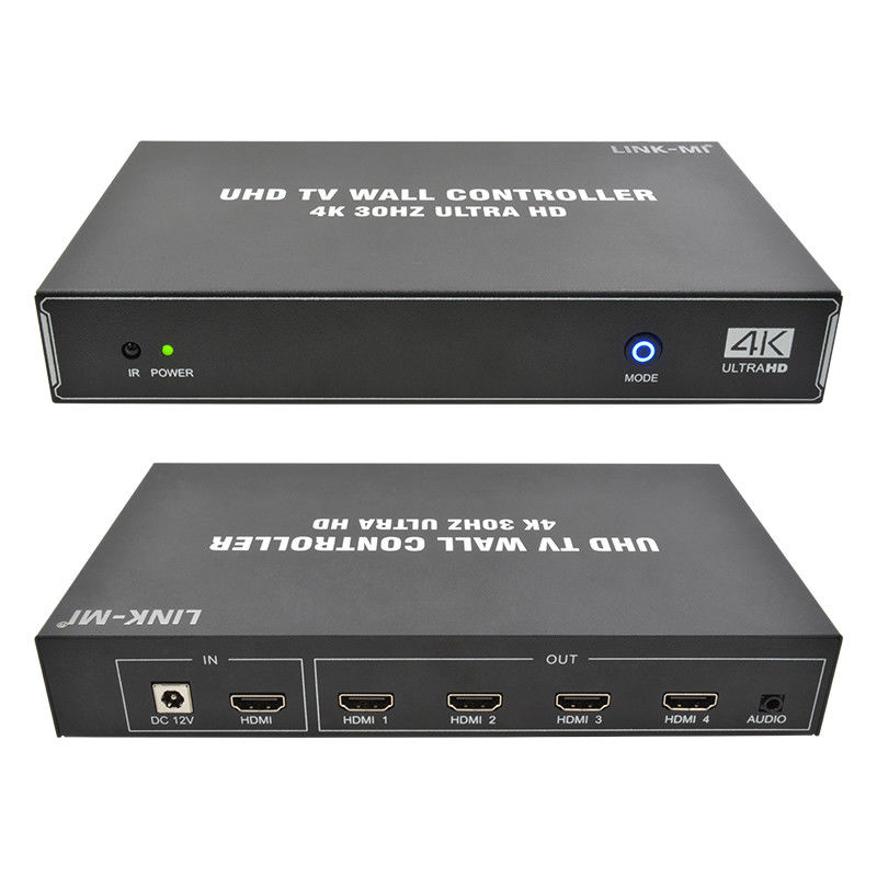 1X4 1X3 1X2 4K Video Wall Controller 30Hz 4 kanalen HDMI TV Video Wall Processor 2x2