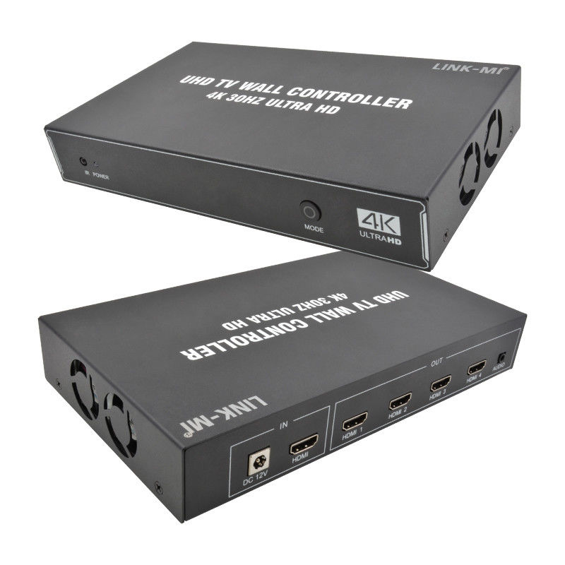 1X4 1X3 1X2 4K Video Wall Controller 30Hz 4 kanalen HDMI TV Video Wall Processor 2x2