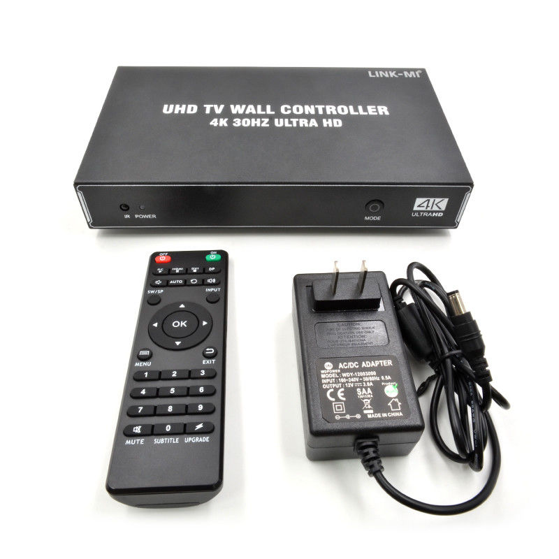 1X4 1X3 1X2 4K Video Wall Controller 30Hz 4 kanalen HDMI TV Video Wall Processor 2x2