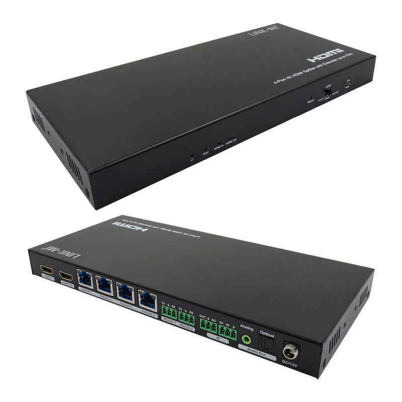 70M 1x4 4K HDMI Splitter Extender met audio-extract 1x4 HDMI Splitter over Cat6