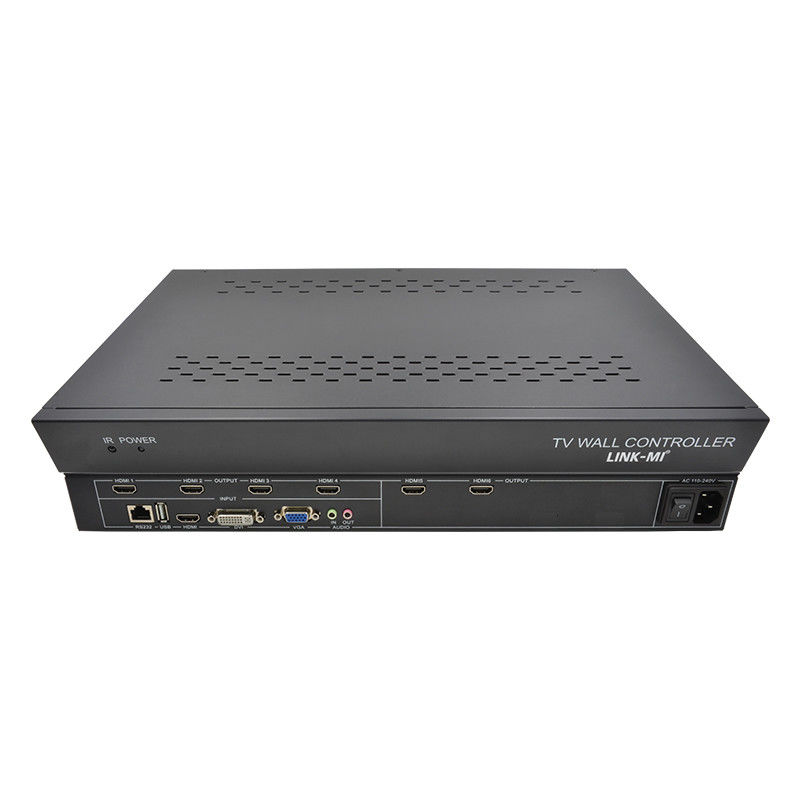 6 kanalen HDMI Video Wall Controller 2X3 LED Wall Controller voor 6 Splicing TV's