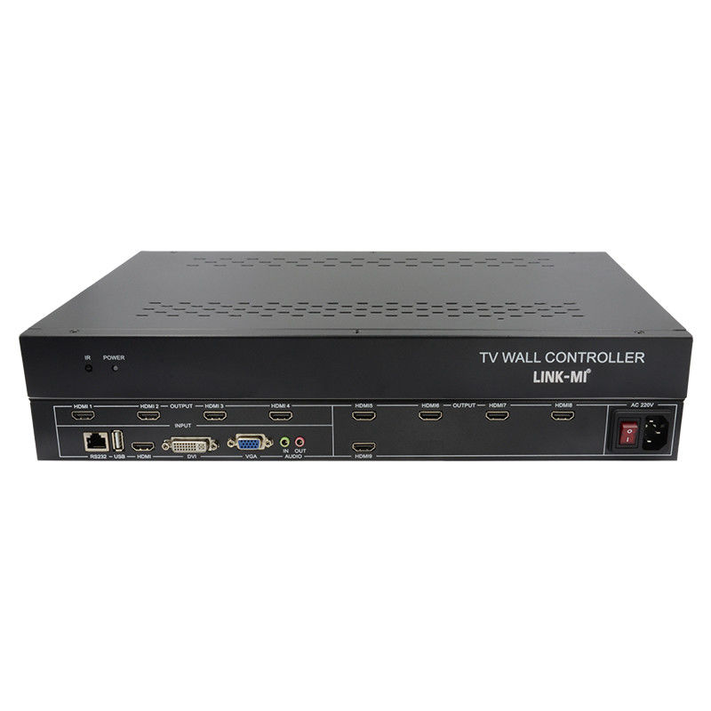 9 kanalen HDMI Video Wall Controller 3X3 Zoom ondertitels Multi Display Controller voor reclame