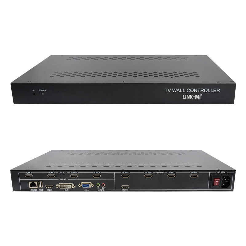 9 kanalen HDMI Video Wall Controller 3X3 Zoom ondertitels Multi Display Controller voor reclame