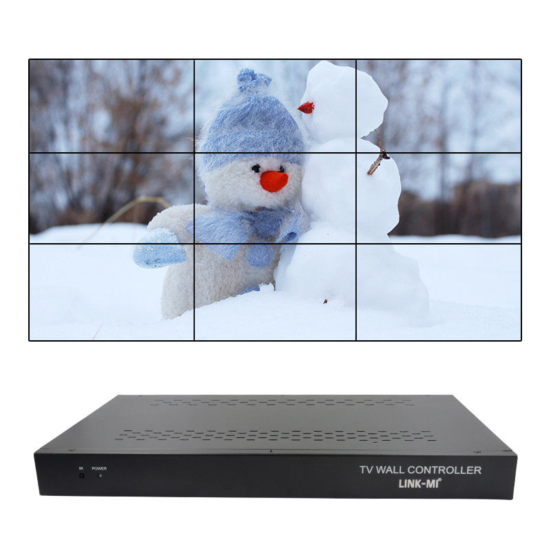 9 kanalen HDMI Video Wall Controller 3X3 Zoom ondertitels Multi Display Controller voor reclame