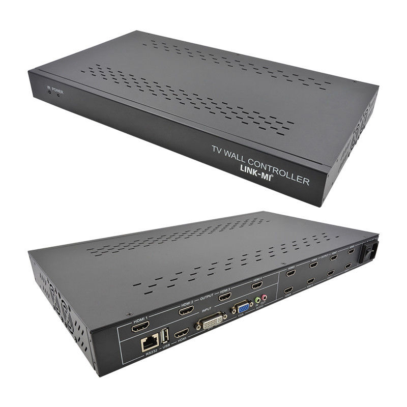 12 kanalen 3x3 2x2 TV Wandcontroller 3x4 Video Wand Display Controller 3,5 mm