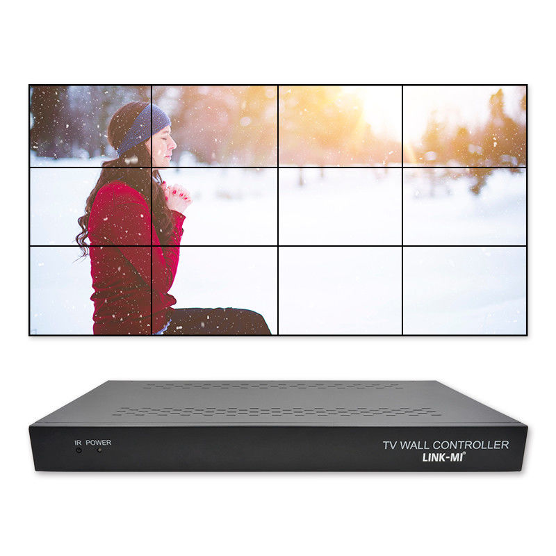 12 kanalen 3x3 2x2 TV Wandcontroller 3x4 Video Wand Display Controller 3,5 mm