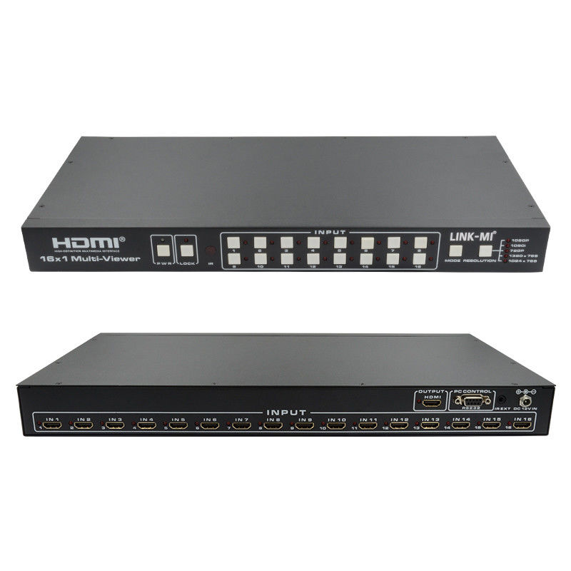16X1 AV 4K Quad Multiviewer 16 In 1 Out naadloze video switcher processor