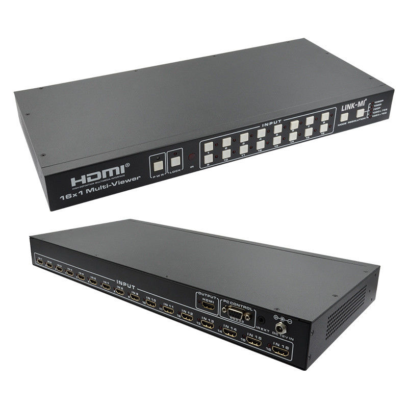 16X1 AV 4K Quad Multiviewer 16 In 1 Out naadloze video switcher processor