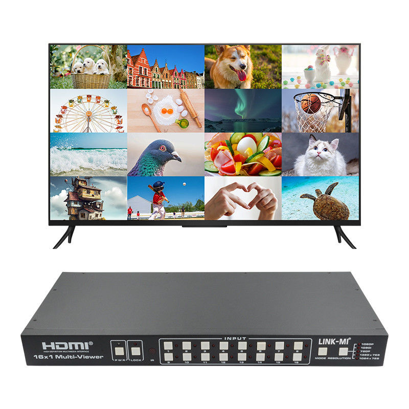 16X1 AV 4K Quad Multiviewer 16 In 1 Out naadloze video switcher processor