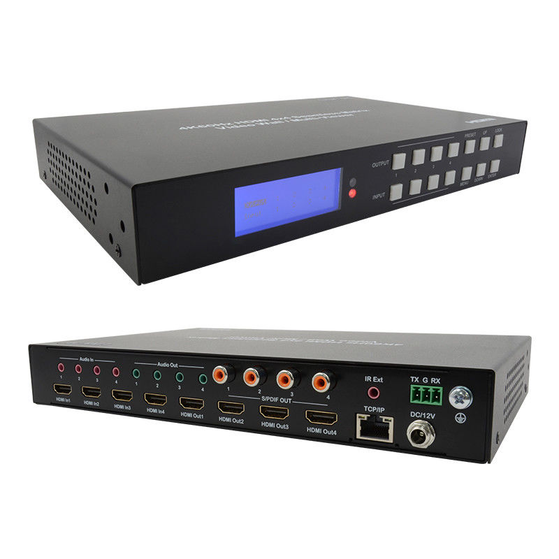60Hz 4X4 4K Video Wall Controller 4X1 2x2 TV Wall Controller Naadloze Matrix Switch