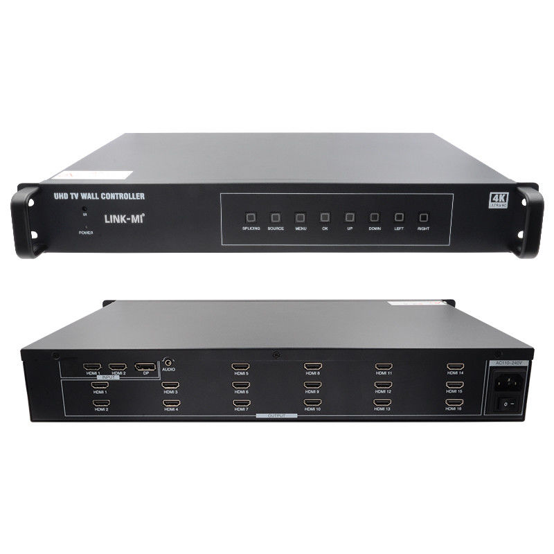 4K 4X4 HDMI Video Wall Controller 16 HDMI Uitgangen Afbeeldingsrotatie Video Wall Processor