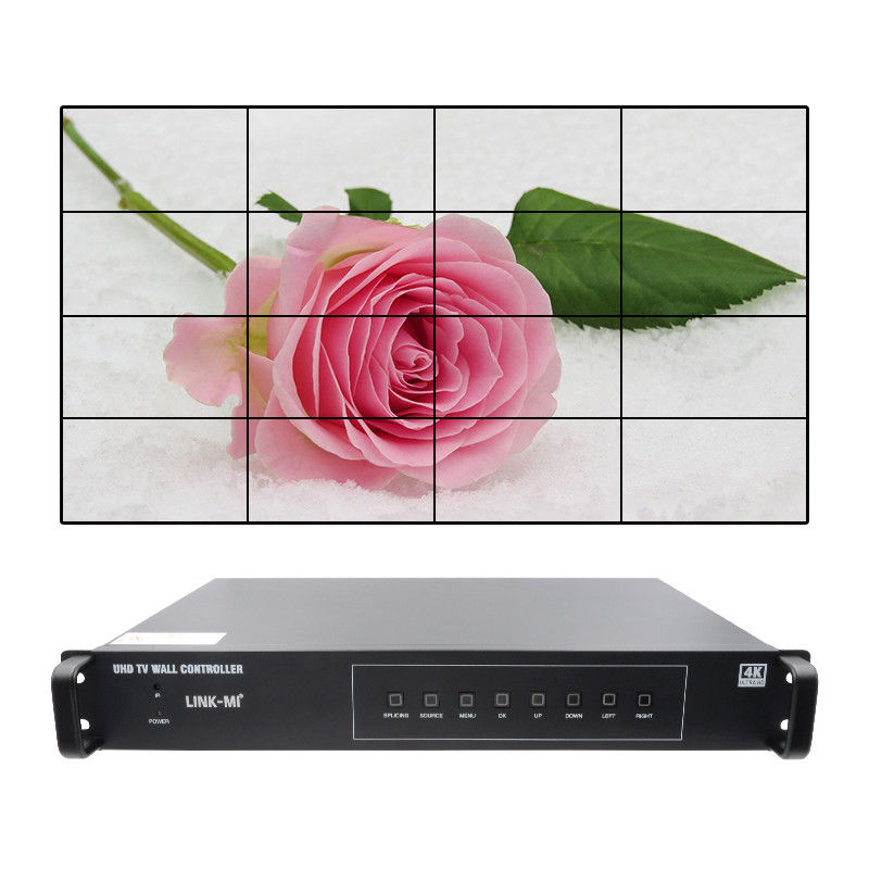 4K 4X4 HDMI Video Wall Controller 16 HDMI Uitgangen Afbeeldingsrotatie Video Wall Processor