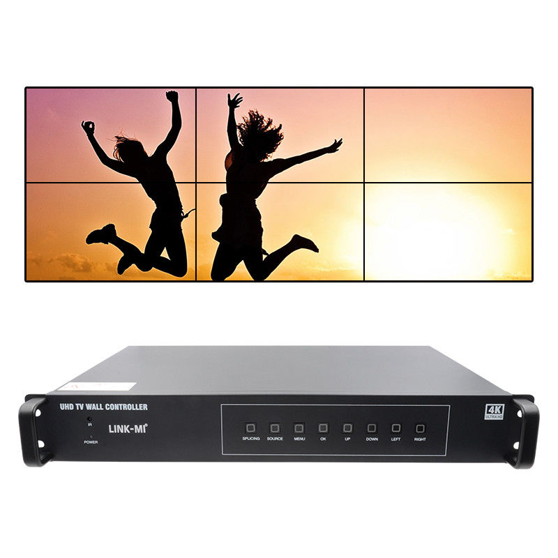 2X3 HDMI Video Wall Controller 4K 1x4 1X3 1X2 TV Wall Processor voor 6 schermen