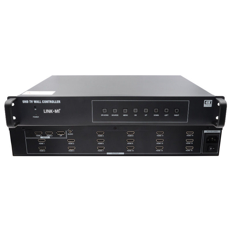 4K 4X4 HDMI Video Wall Controller 16 HDMI Uitgangen Afbeeldingsrotatie Video Wall Processor