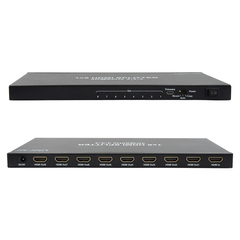 1/8 4K HDMI Splitter 1 In 8 Out 60Hz 3D 18G Video Audio Splitter voor 8 Displays