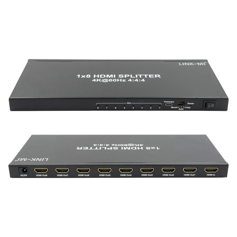1/8 4K HDMI Splitter 1 In 8 Out 60Hz 3D 18G Video Audio Splitter voor 8 Displays
