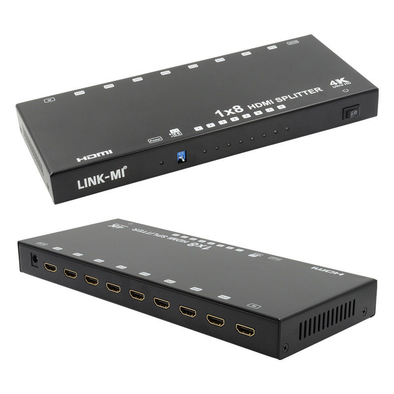 8 poorten 4K HDMI Splitter Video Splitter 3d EDID 1 In 8 Out Duplicator Voor 8 tv's