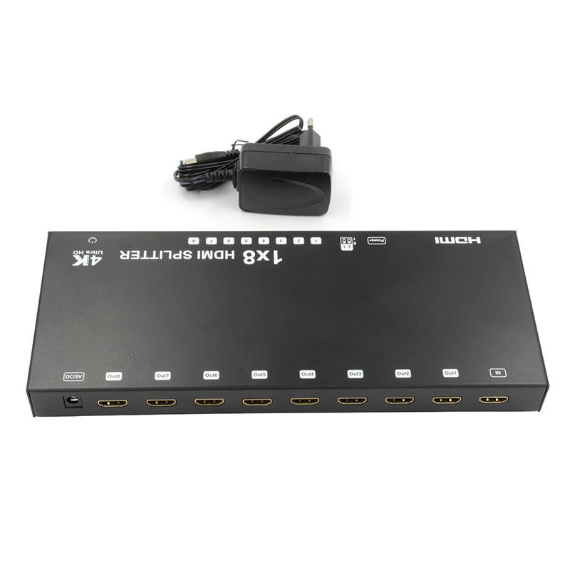 8 poorten 4K HDMI Splitter Video Splitter 3d EDID 1 In 8 Out Duplicator Voor 8 tv's