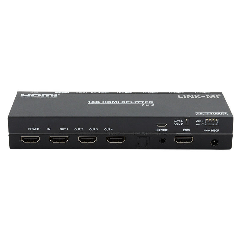 4K 1X4 Multi HDMI Splitter EDID Analoog Optisch HDMI2.0b 4 Port Video Splitter