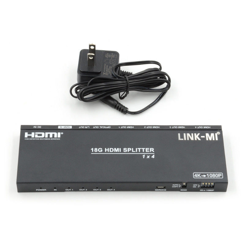 4K 1X4 Multi HDMI Splitter EDID Analoog Optisch HDMI2.0b 4 Port Video Splitter