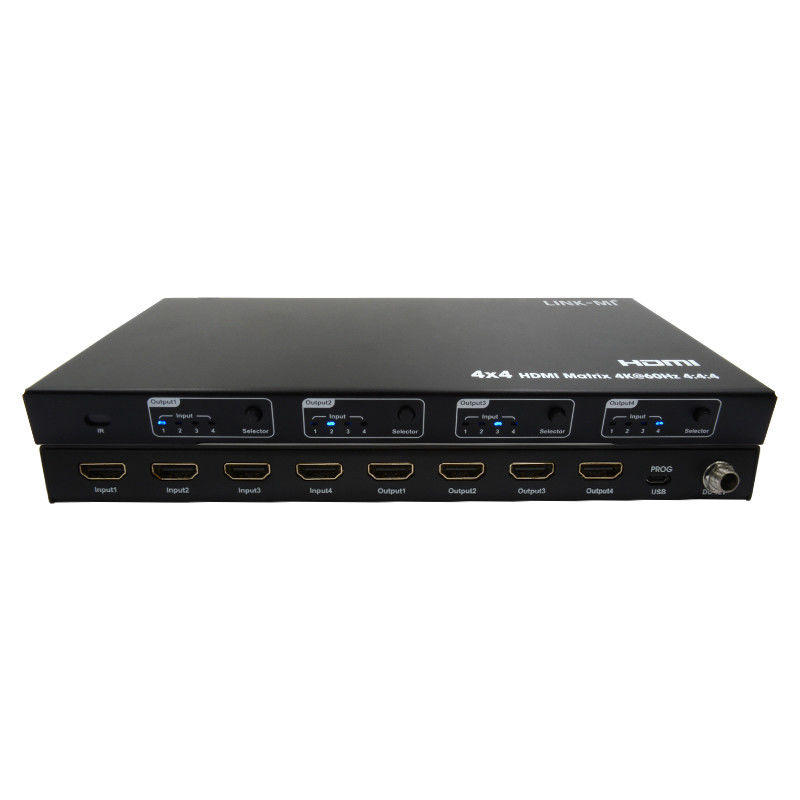 Rs232 4x4 HDMI Matrix Switch Ondersteuning 4K 60Hz 18Gbps EDID 4 tot 4 HDMI Video Switch