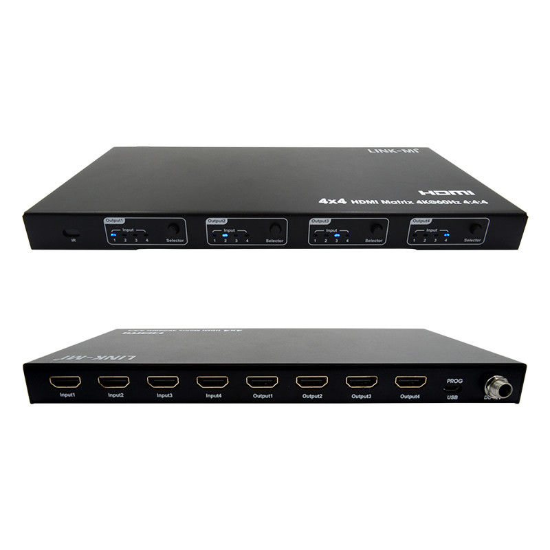 Rs232 4x4 HDMI Matrix Switch Ondersteuning 4K 60Hz 18Gbps EDID 4 tot 4 HDMI Video Switch