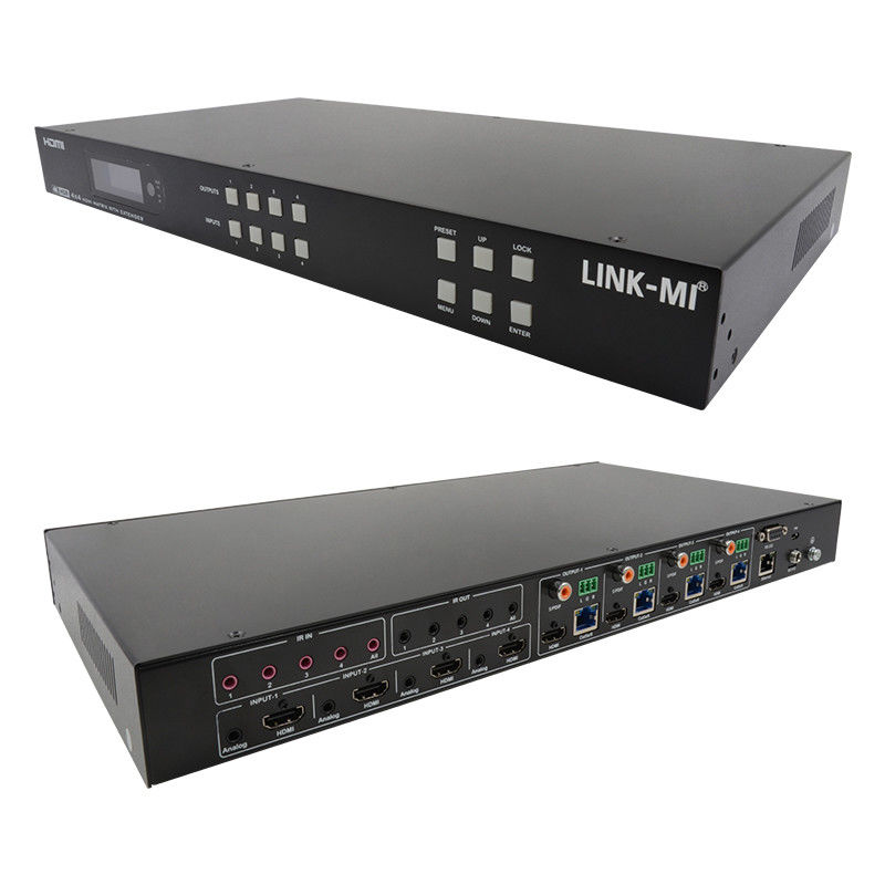 70m 4x4 HDMI Matrix Extender met 4 HDMI Loop Out 4K HDMI Matrix Switch