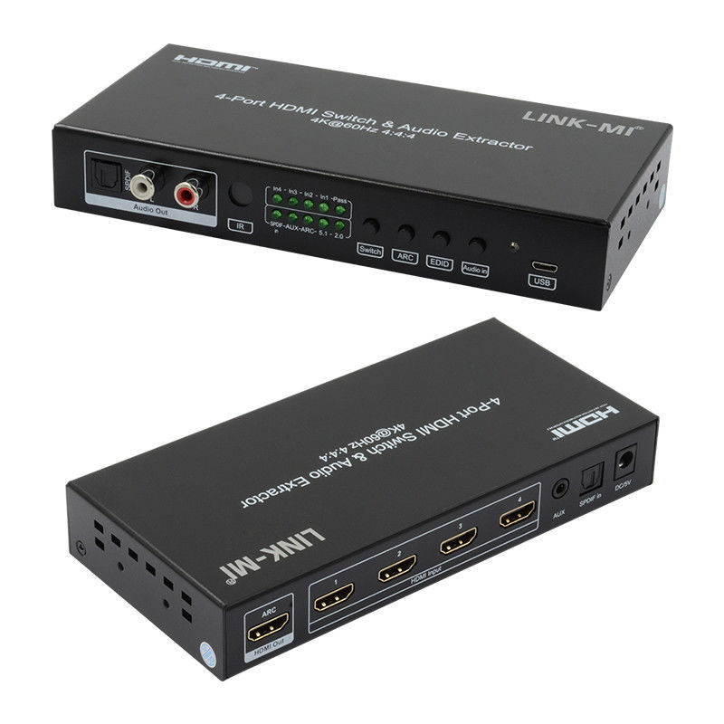 4X1 Video HDMI Switch 2.0 Switch 4K@60hz YUV4:4Ondersteuning van ARC, CEC, HDR