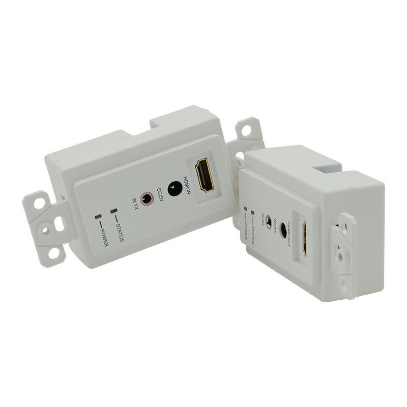 60m HDMI wandplaat extender over single Cat5e Cat 6 tot HDMI extender ondersteuning 3D IR