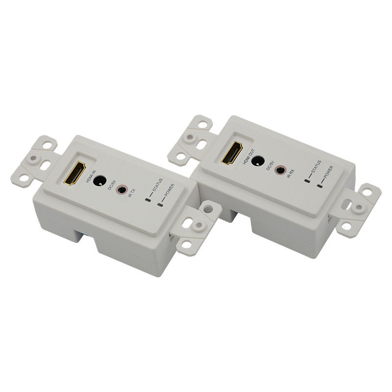 60m HDMI wandplaat extender over single Cat5e Cat 6 tot HDMI extender ondersteuning 3D IR