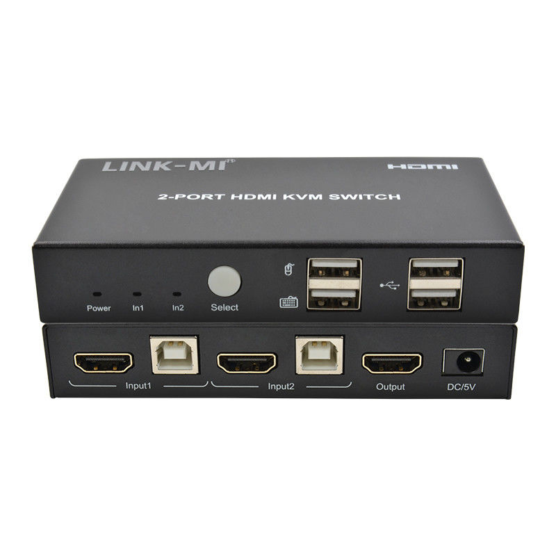 4K 2Port HDMI KVM Switch Ondersteuning 4K 30Hz USB Type B Port