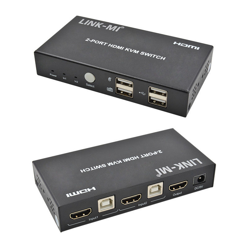 4K 2Port HDMI KVM Switch Ondersteuning 4K 30Hz USB Type B Port