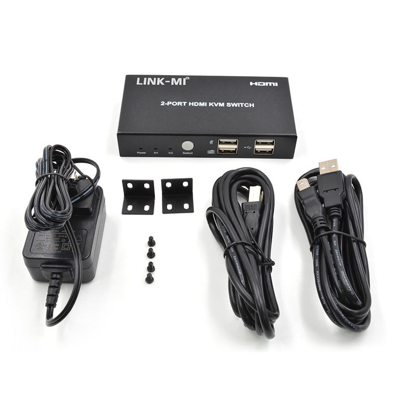 4K 2Port HDMI KVM Switch Ondersteuning 4K 30Hz USB Type B Port