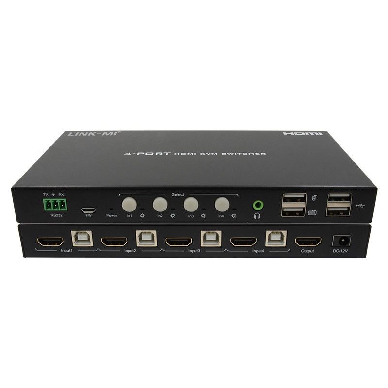 HDCP2.2 1.4 4K KVM Switch HDMI YUV4:44 8bit met analoge audio-extractie